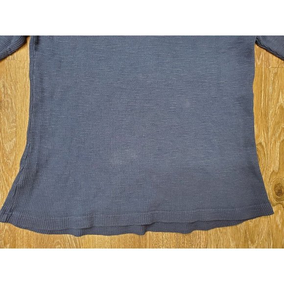 Christina Lehr Women's Size 2 Top Navy Waffle Long Sleeve T Shirt Lightweight - Picture 12 of 12